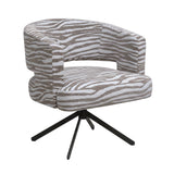 PTMD Baldr Draaistoel Zebra Beige
