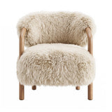 PTMD Avelon Schapenvacht Fauteuil Beige
