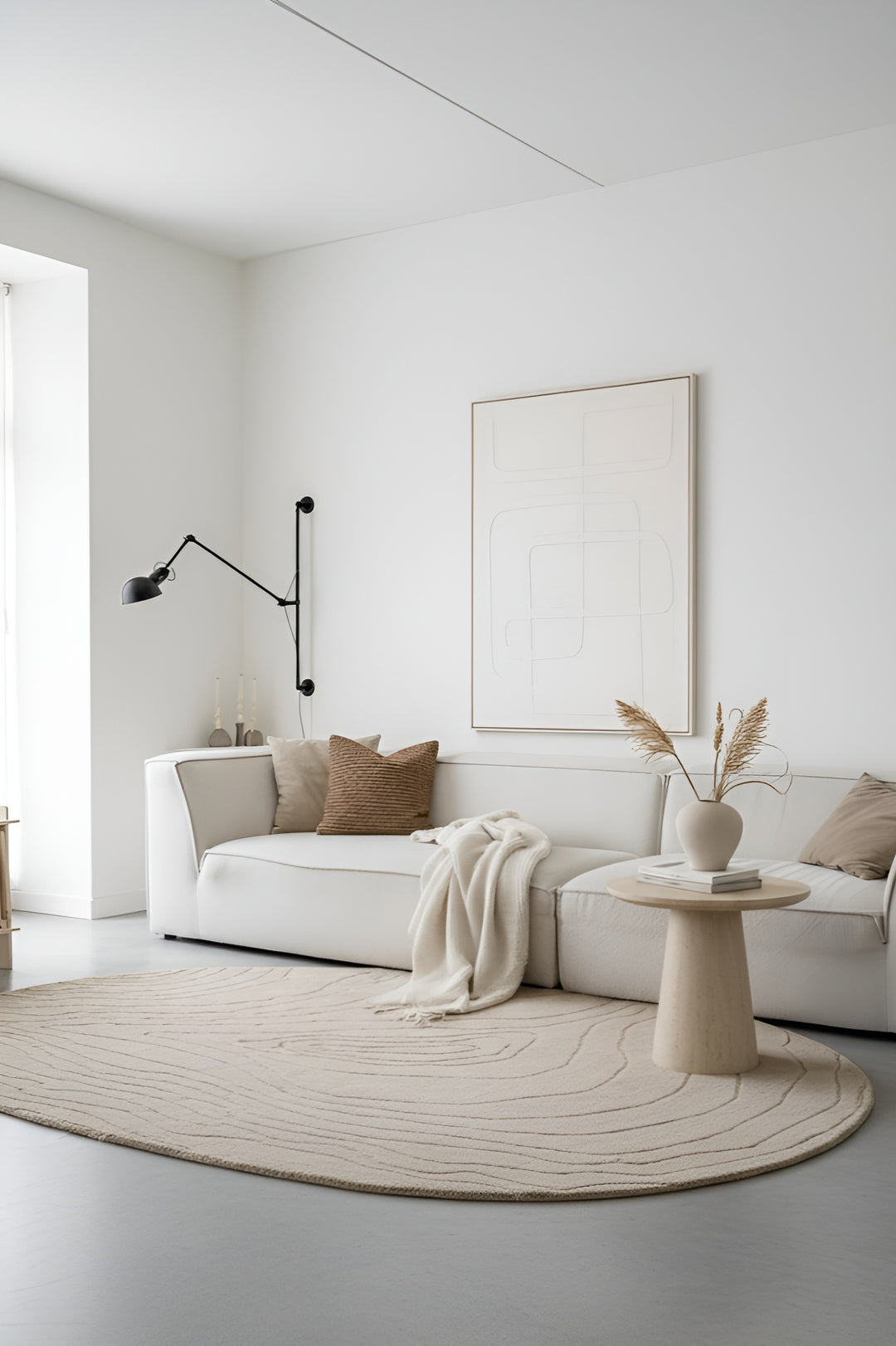 By-Boo Vloerkleed Pebble Beige