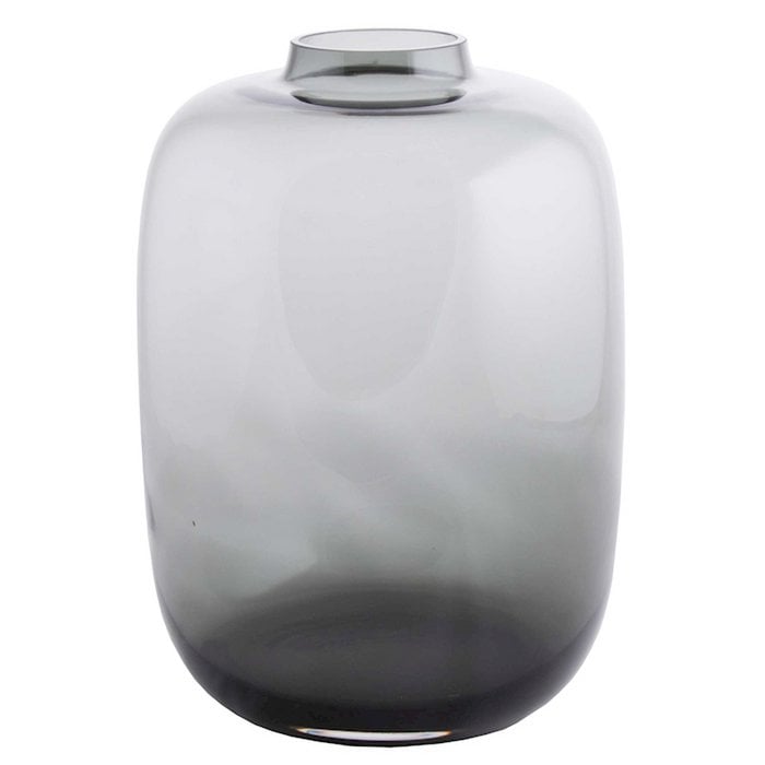 Kara Grey vaas glas modern grijs verschillende maten Ø17-32,5 cm stijlvolle bloemenvaas voor binnen