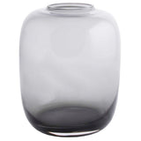 Kara Grey vaas glas modern grijs verschillende maten Ø17-32,5 cm stijlvolle bloemenvaas voor binnen