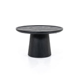 Salontafel Ron – mangohout zwart 66x39cm