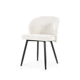 Stoel Riley – stof & metaal beige aurora
