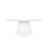 Ovaal Eettafel Elin – magnesium oxide & glasvezel wit 200cm
