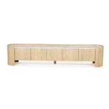 TV meubel Don – eikenhout, eikenfineer & marmer naturel 240cm