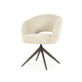 Stoel Alissa – stof & metaal beige oro