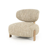 Fauteuil Reza – stof beige & naturel frame