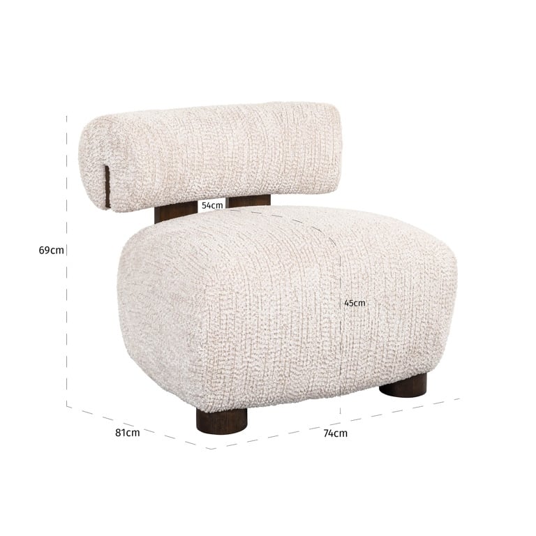 Richmond Fauteuil Arabella Lovely Crème