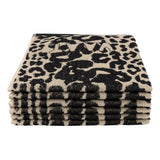 Keukenhanddoeken set van 6 katoen 50x60 cm – VAAT Leopard zwart/zand