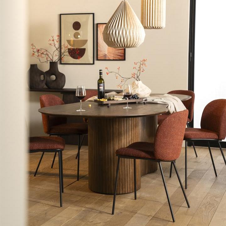 Eetkamerstoel Clypso | Terracota Polyester