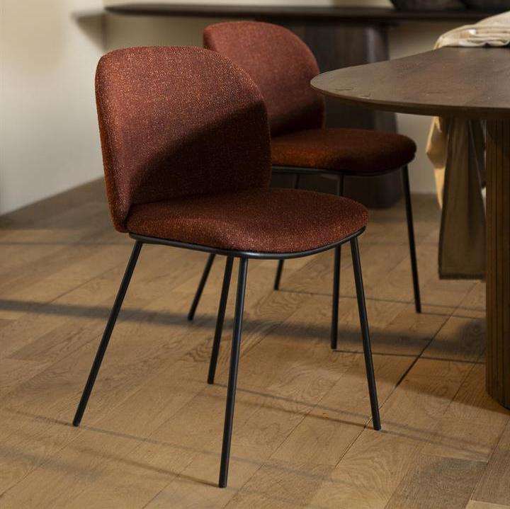Eetkamerstoel Clypso | Terracota Polyester