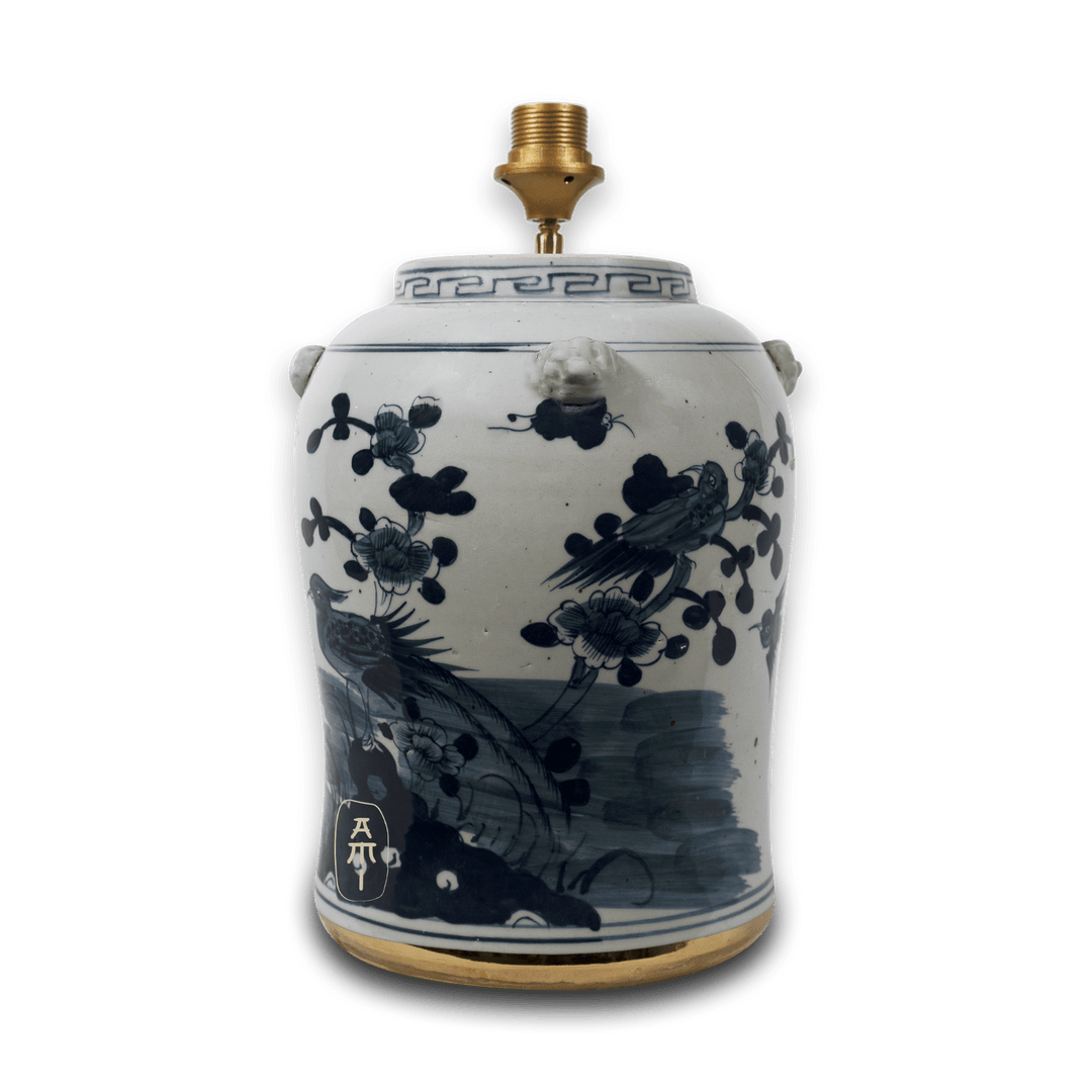 Chinese Bloemen lampenvoet vintage