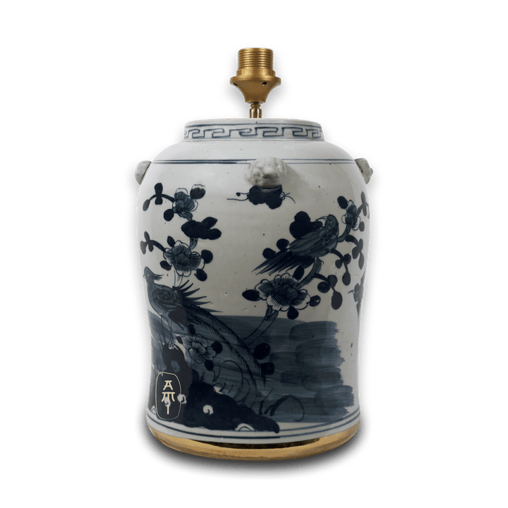 Chinese Bloemen lampenvoet vintage