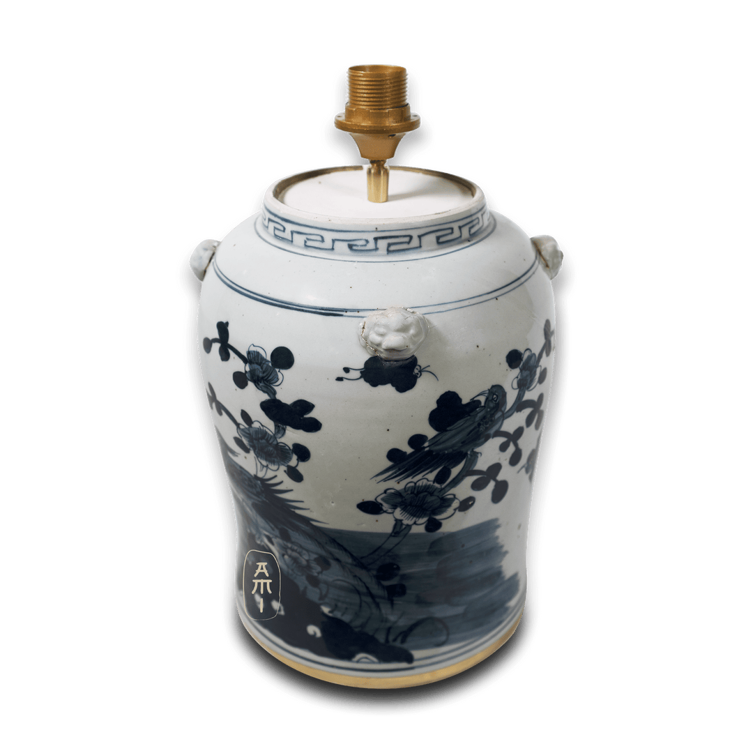 Chinese Bloemen lampenvoet vintage