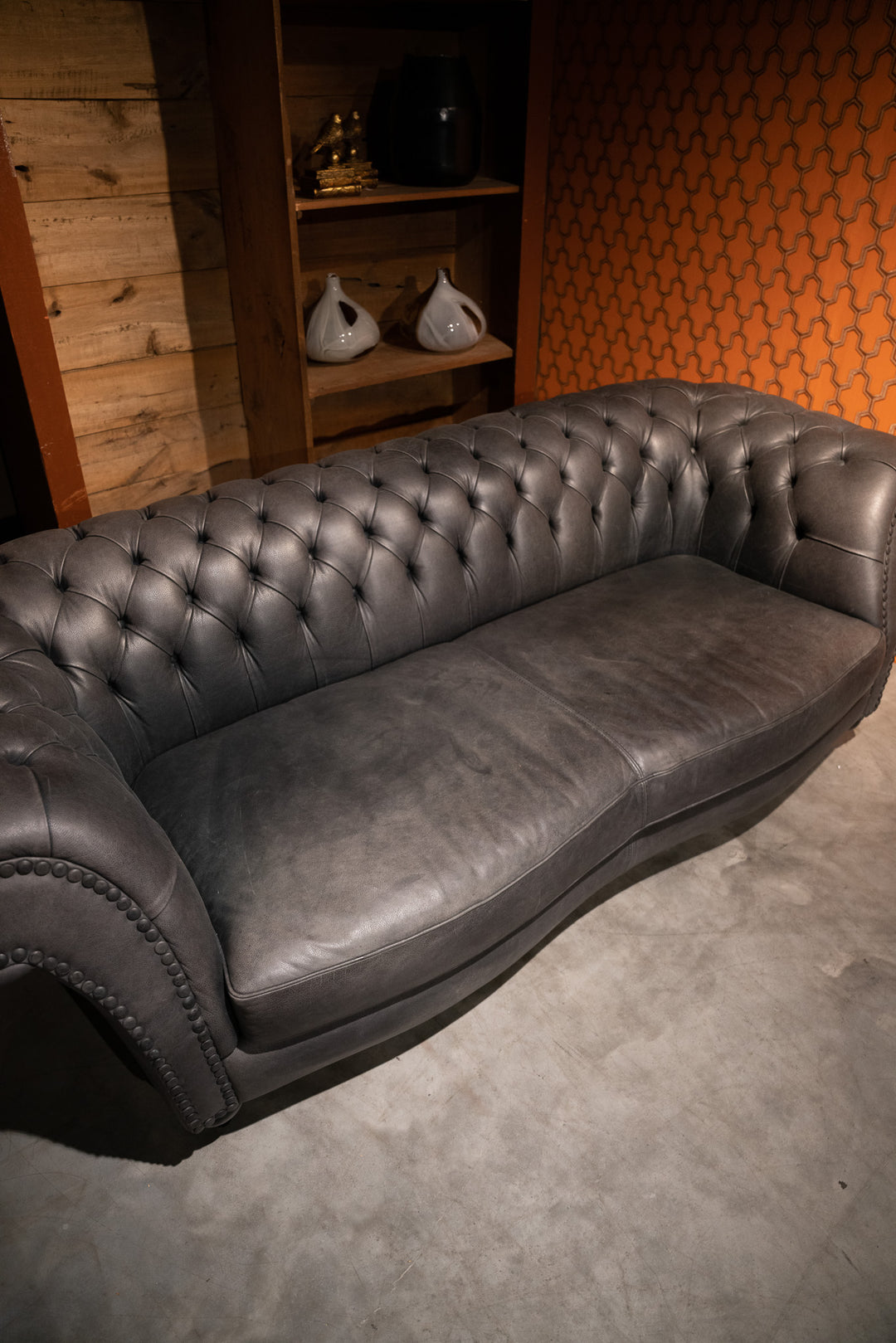 Chesterfield Baxter Diana Replica Bank – Antraciet Leer