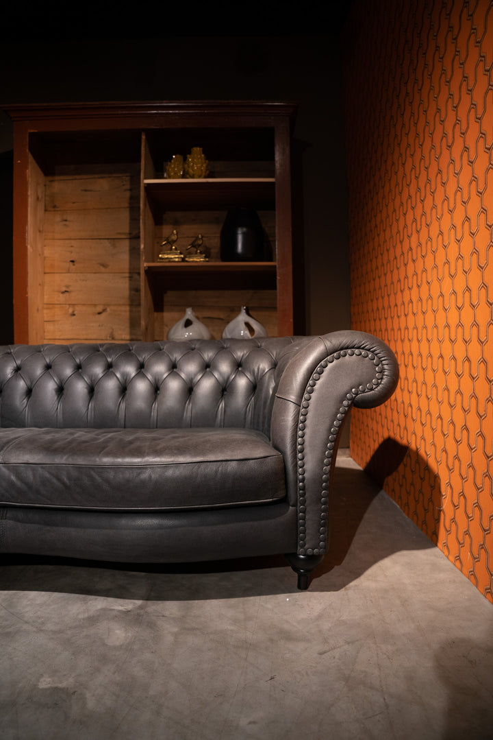 Chesterfield Baxter Diana Replica Bank – Antraciet Leer