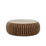 Salontafel Memphis – mangohout & Botochino marmer