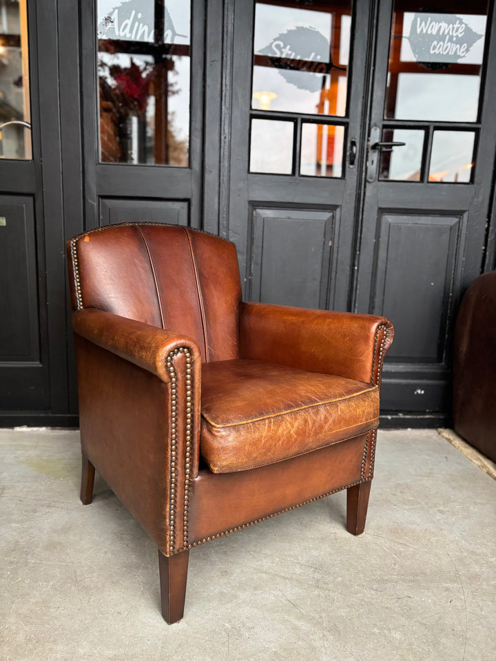 Vintage Schapenleren Fauteuil