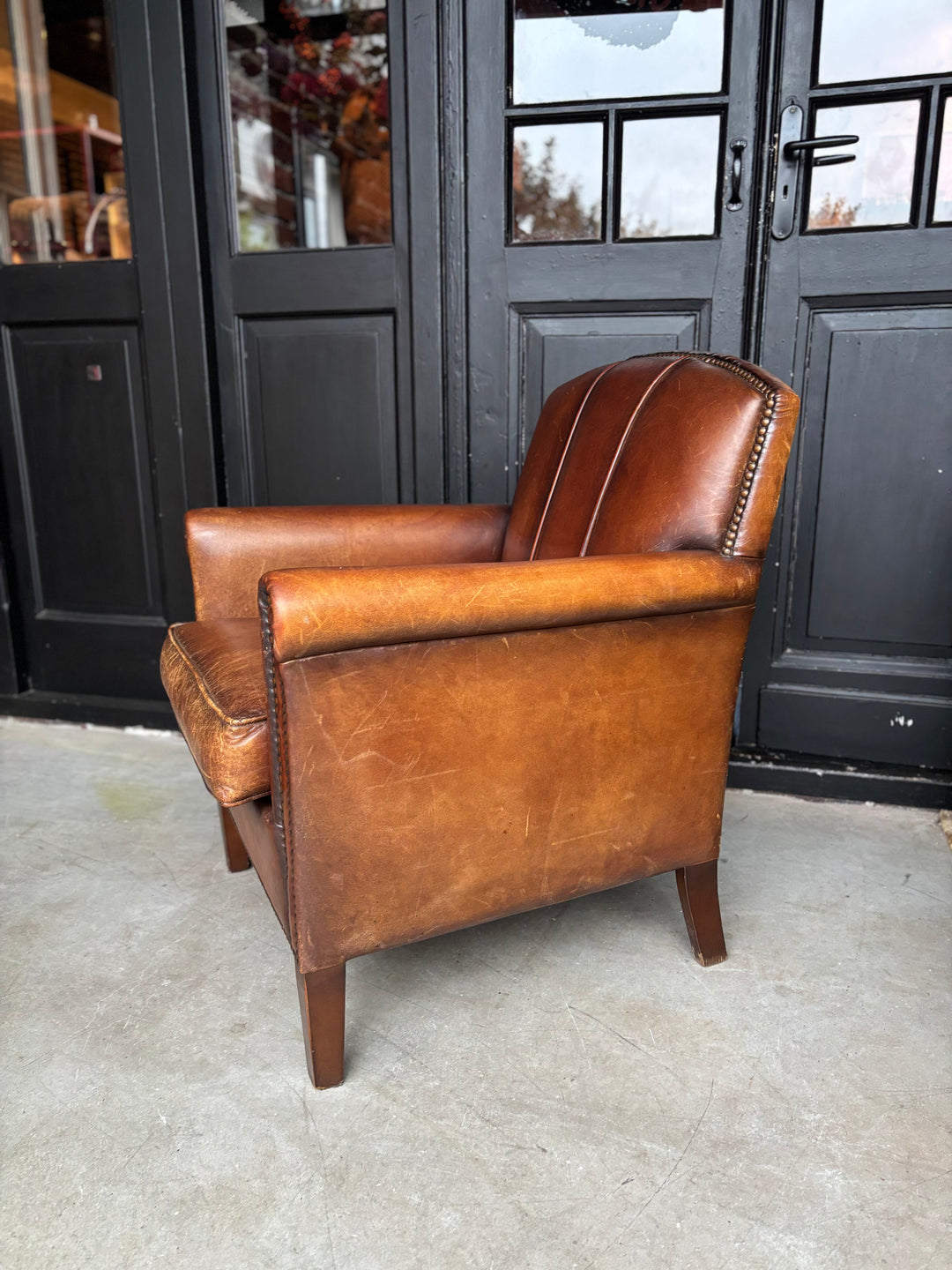 Vintage Schapenleren Fauteuil