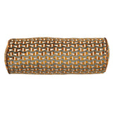 Hoii Mattheo Rolkussen 15x50 cm – Deep Teal Jacquard met Zigzagdessin
