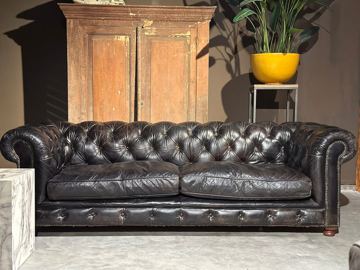 Chesterfield vintage zwart