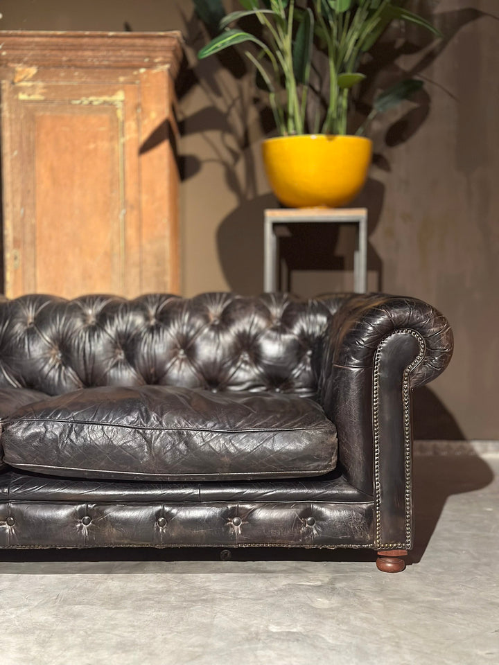 Chesterfield vintage zwart