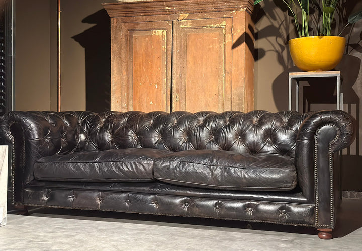 Chesterfield vintage zwart