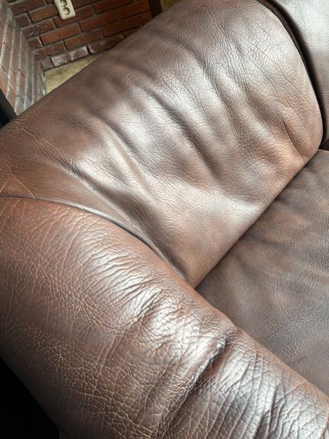 Vintage Buffellederen 2 zits bank De-Sede Style