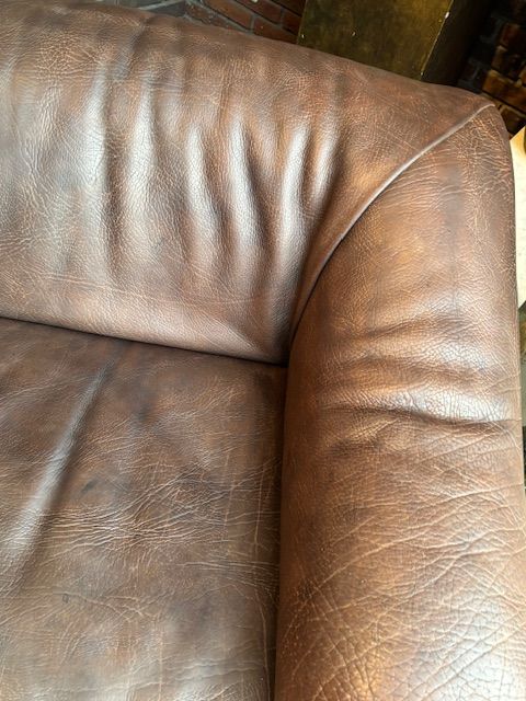 Vintage Buffellederen 2 zits bank De-Sede Style