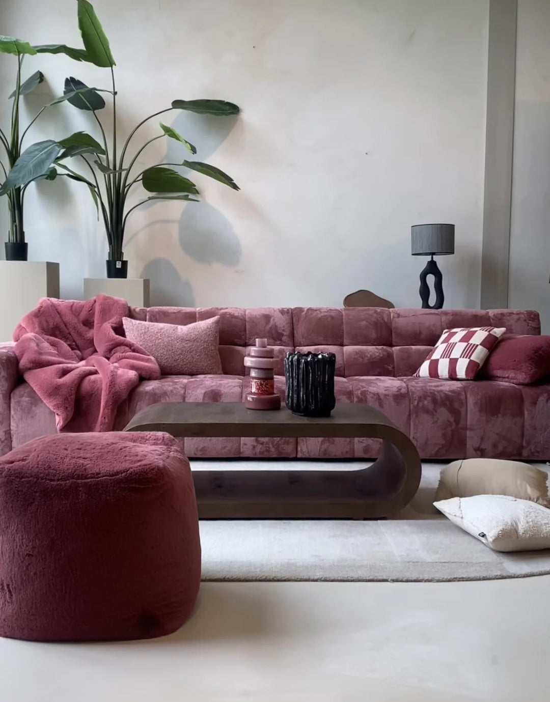 By-Boo Kussen Mosa - Burgundy