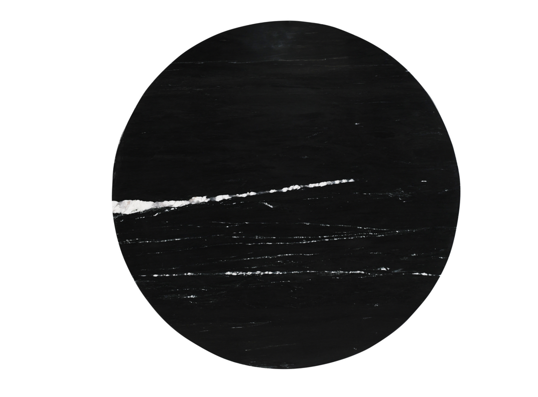 Diro Black Marble 3-bol salontafel rond