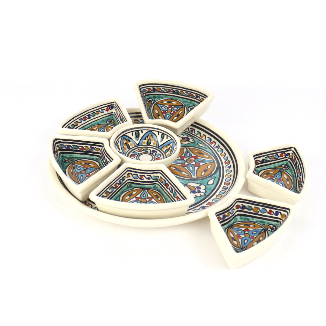 Tapas Set Keramiek 8-delig – Handgemaakt & Fairtrade