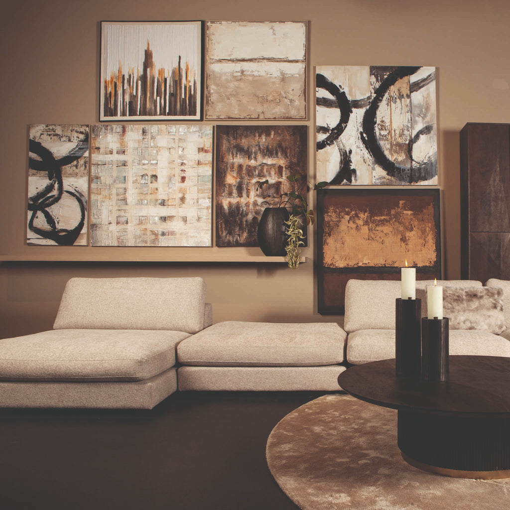 Asante Natural canvas paint wallpanel square frame PTMD