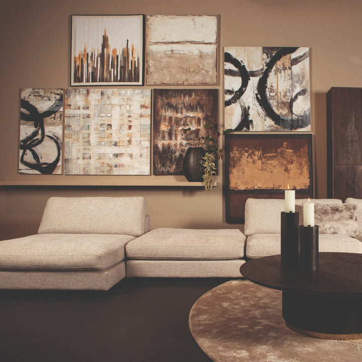 Asante Natural canvas paint wallpanel square frame PTMD