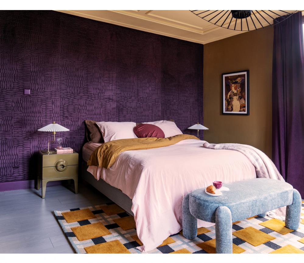 WOOOD Merge nachtkastje 2 lades hout honinggeel