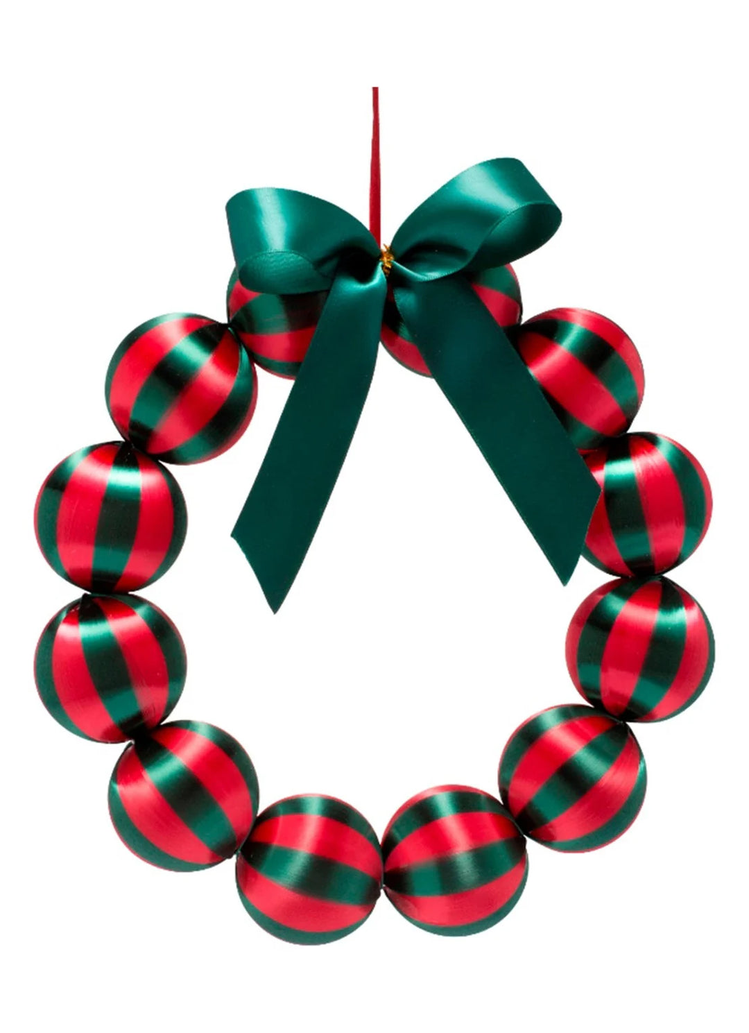 Vondels Bel kerstkrans groen/rood