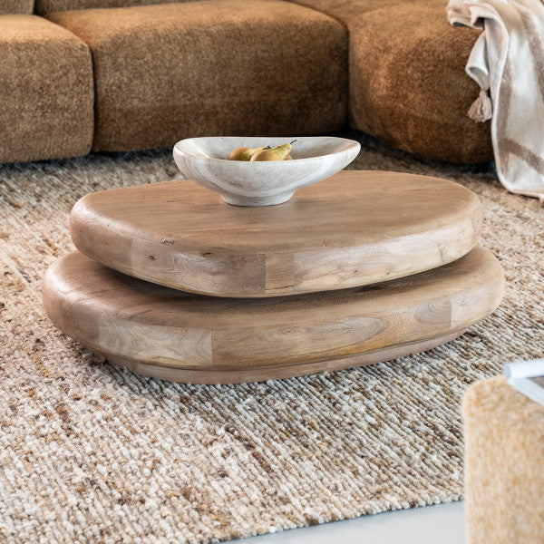 Salontafel By-Boo Kabo Organische salontafel met plateau