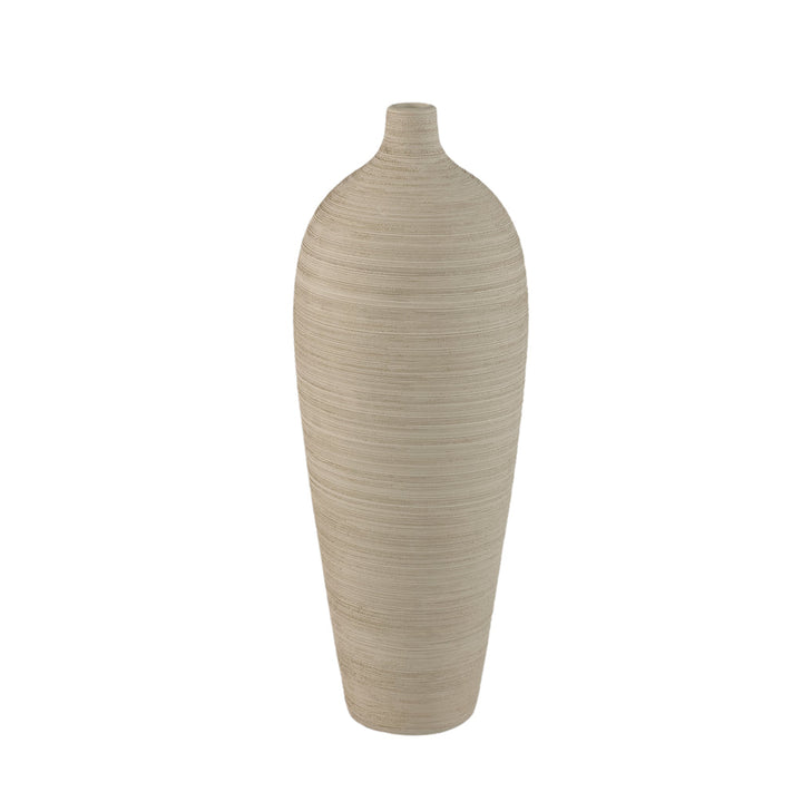 Cavinn Beige matt ceramic bottle vase L PTMD
