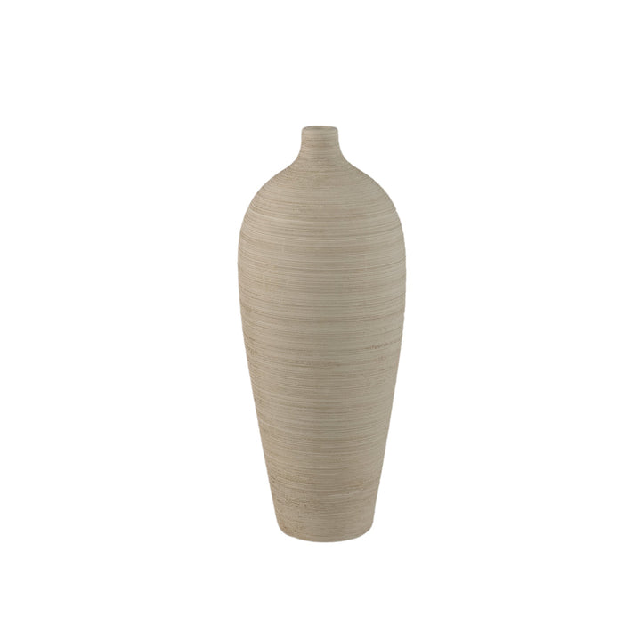 Cavinn Beige matt ceramic bottle vase M PTMD