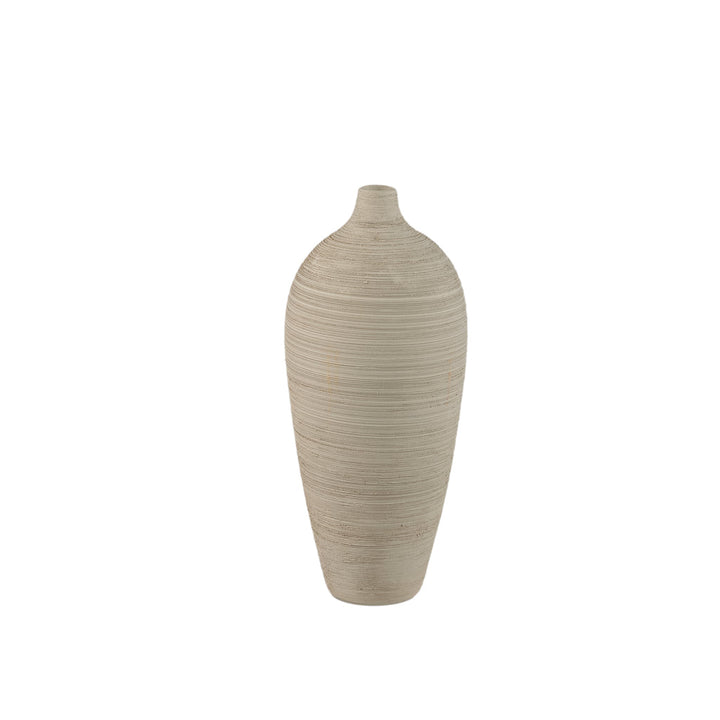 Cavinn Beige matt ceramic bottle vase S PTMD