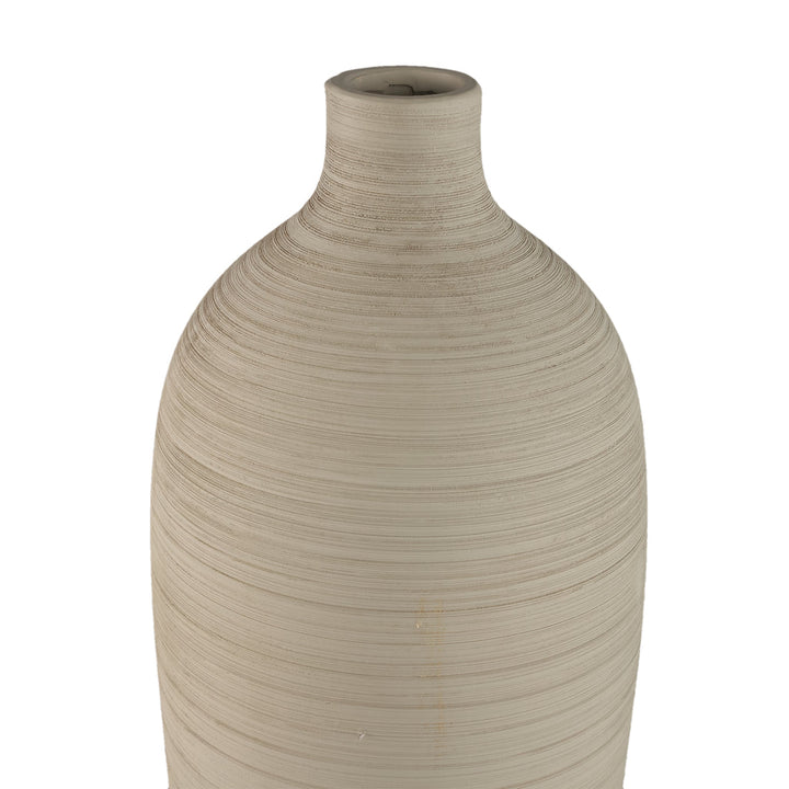 Cavinn Beige matt ceramic bottle vase XL PTMD
