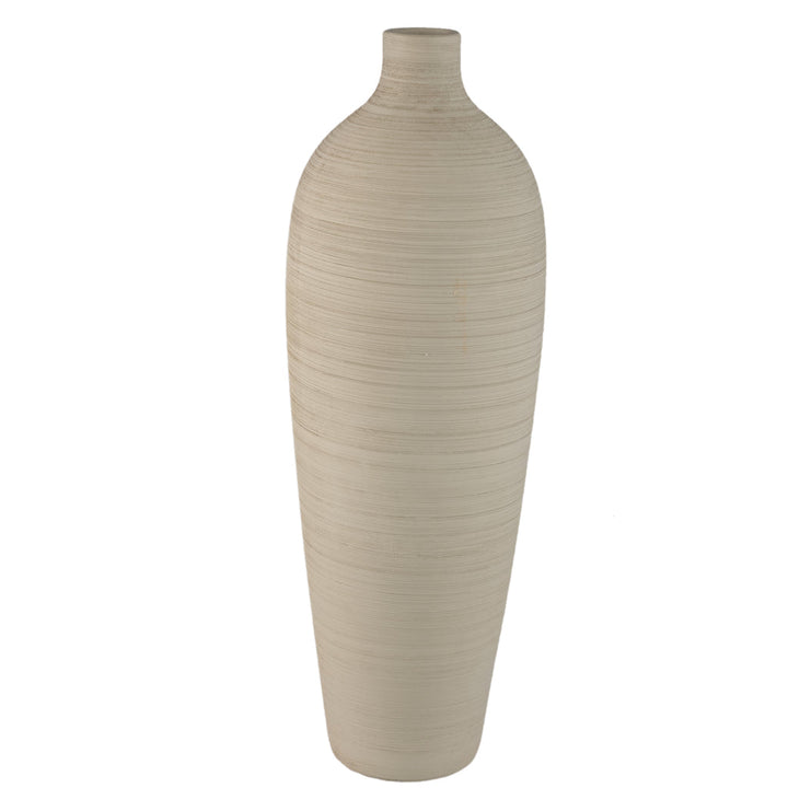 Cavinn Beige matt ceramic bottle vase XL PTMD