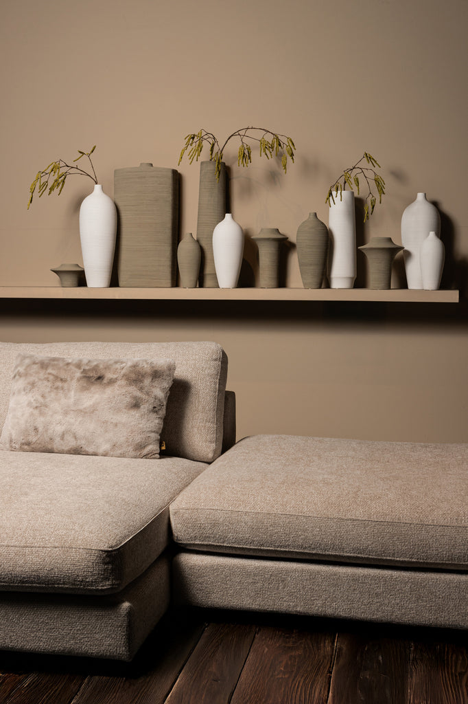 Cavinn White matt ceramic bottle vase XL PTMD