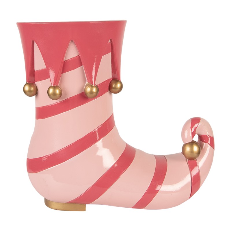 Kerst Bloempot Laars 35x17x32 cm Roze Kunststof