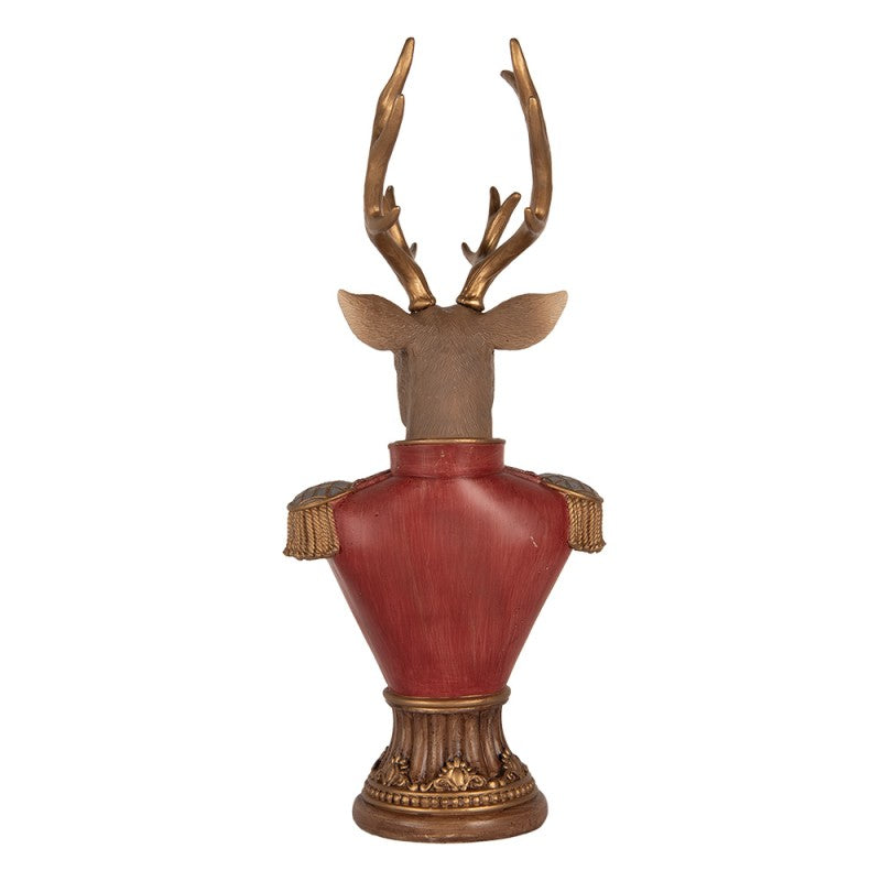 Decoratie Beeld Hert 16x14x36 cm Bruin Kunststof