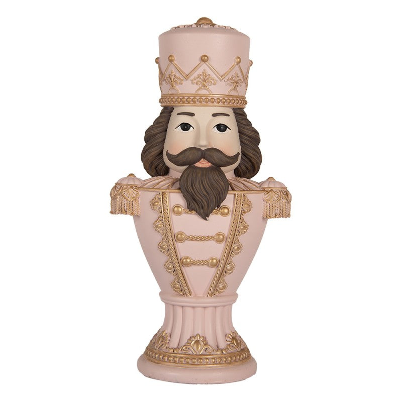Kerstdecoratie Beeld Kerstman 16x10x30 cm Roze Kunststof