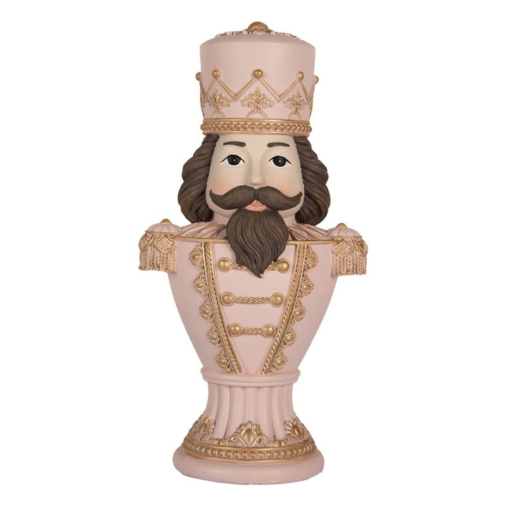 Kerstdecoratie Beeld Kerstman 16x10x30 cm Roze Kunststof