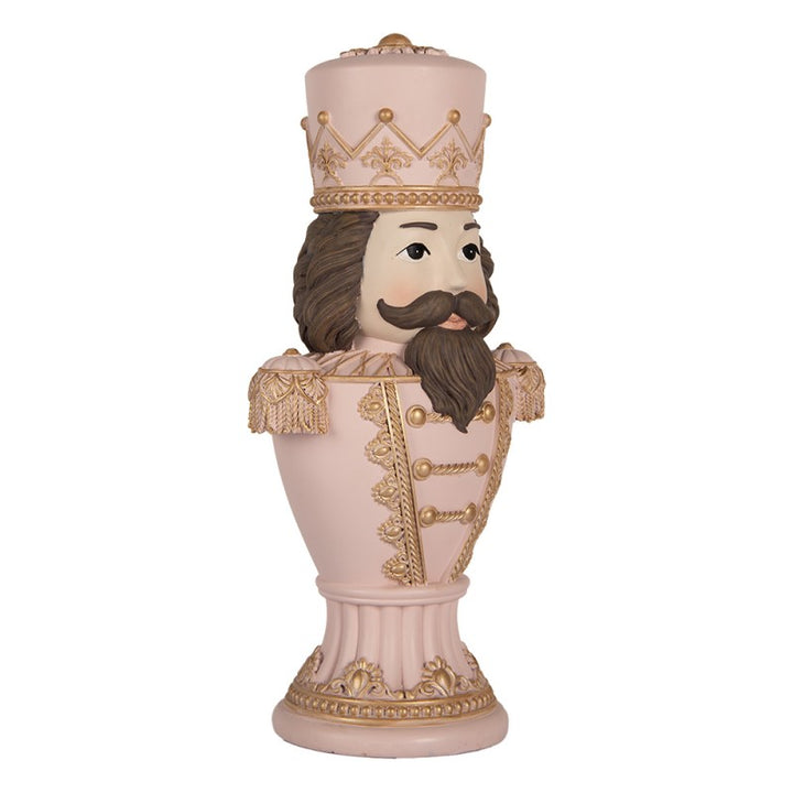 Kerstdecoratie Beeld Kerstman 16x10x30 cm Roze Kunststof