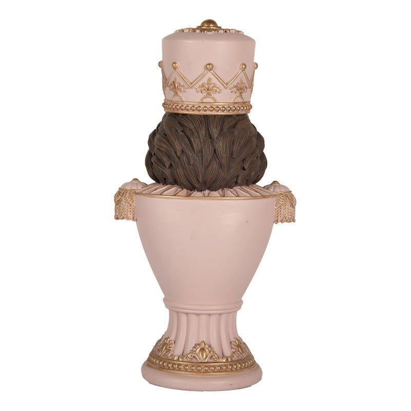 Kerstdecoratie Beeld Kerstman 16x10x30 cm Roze Kunststof