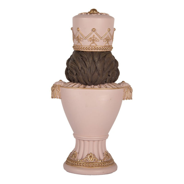 Kerstdecoratie Beeld Kerstman 16x10x30 cm Roze Kunststof